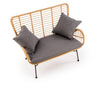 Sofa 2-Sitzer, mit Rattan Iikka XL Grau (3)