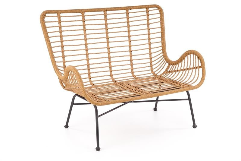 Sofa 2-Sitzer, mit Rattan Iikka XL Grau (8)