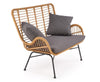 Sofa 2-Sitzer, mit Rattan Iikka XL Grau (7)