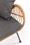 Sofa 2-Sitzer, mit Rattan Iikka XL Grau (11)