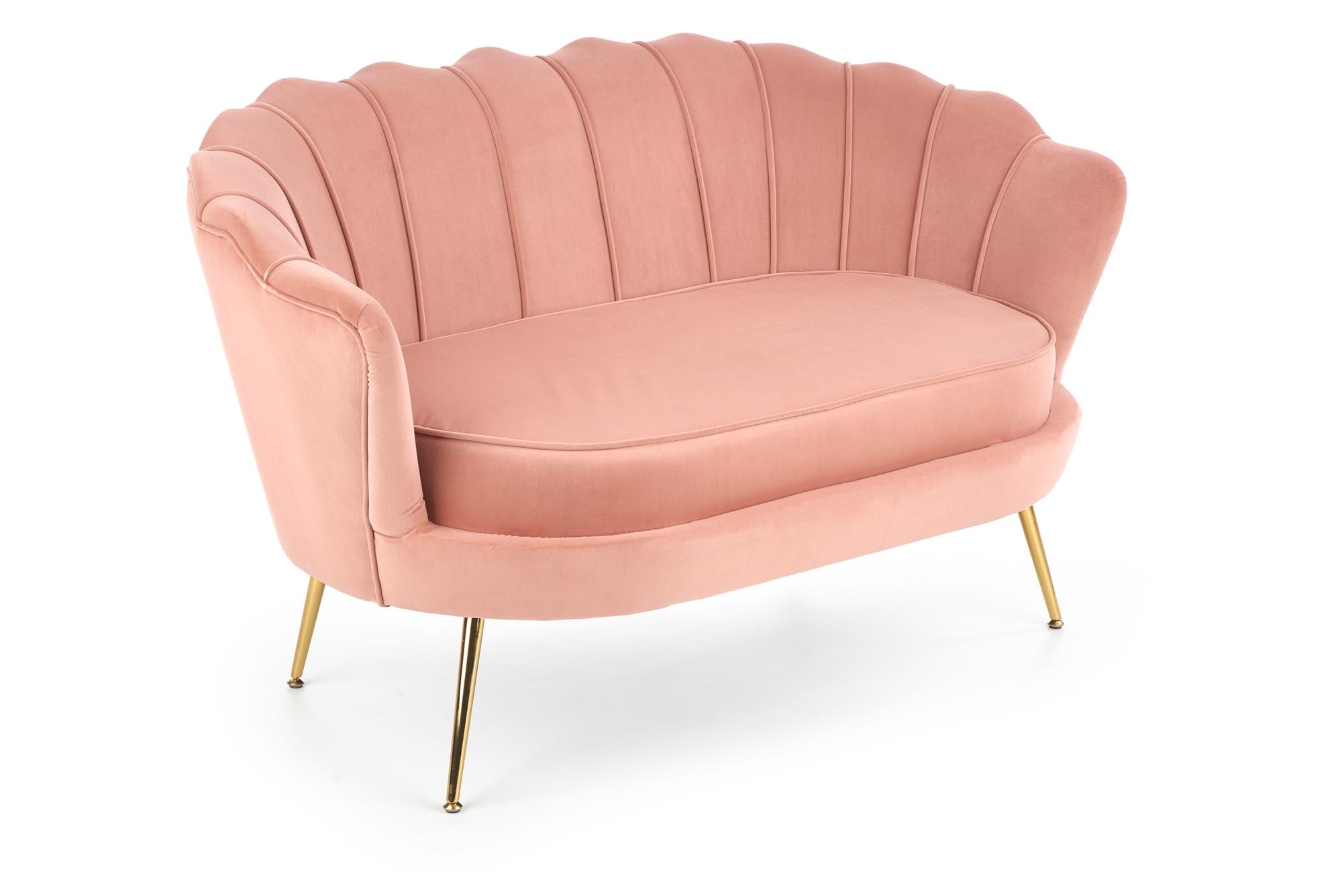 Sofa 2-Sitzer, mit Samtstoff Amory XL Rosa