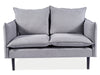 Sofa 2-Sitzer aus Samtstoff, Frisco Grau (5)