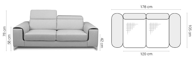 Sofa 2-Sitzer Genovis Rosa (4)