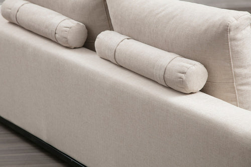 Sofa 3-Sitzer mit Stoff, Line Beige (1)