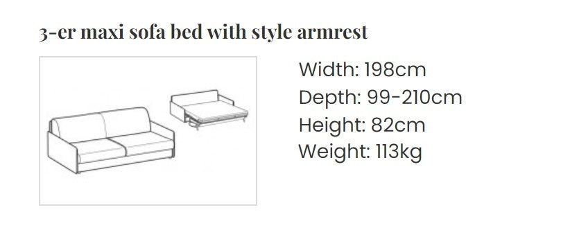 Schlafsofa mit Stauraum, 3-Sitzer, aus Stoff, Modire Grau (11)