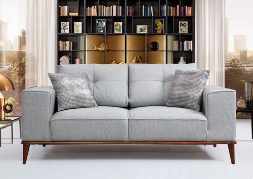 Sofa 2-Sitzer mit Stoff, Montana Grau