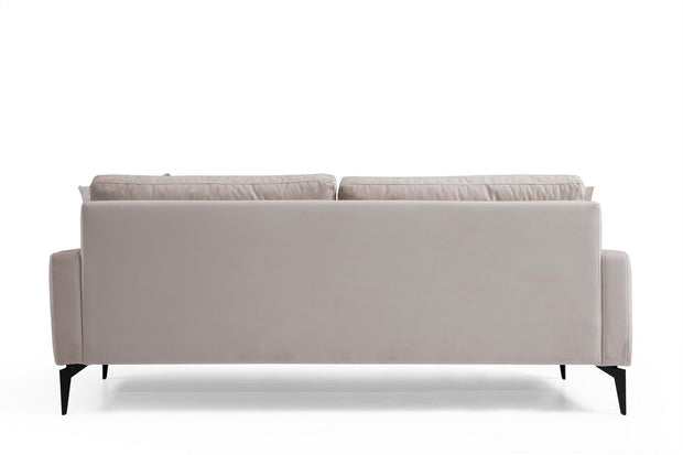 Sofa 2-Sitzer mit Samtstoff, Papira Beige (3)