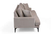 Sofa 2-Sitzer mit Samtstoff, Papira Beige (4)