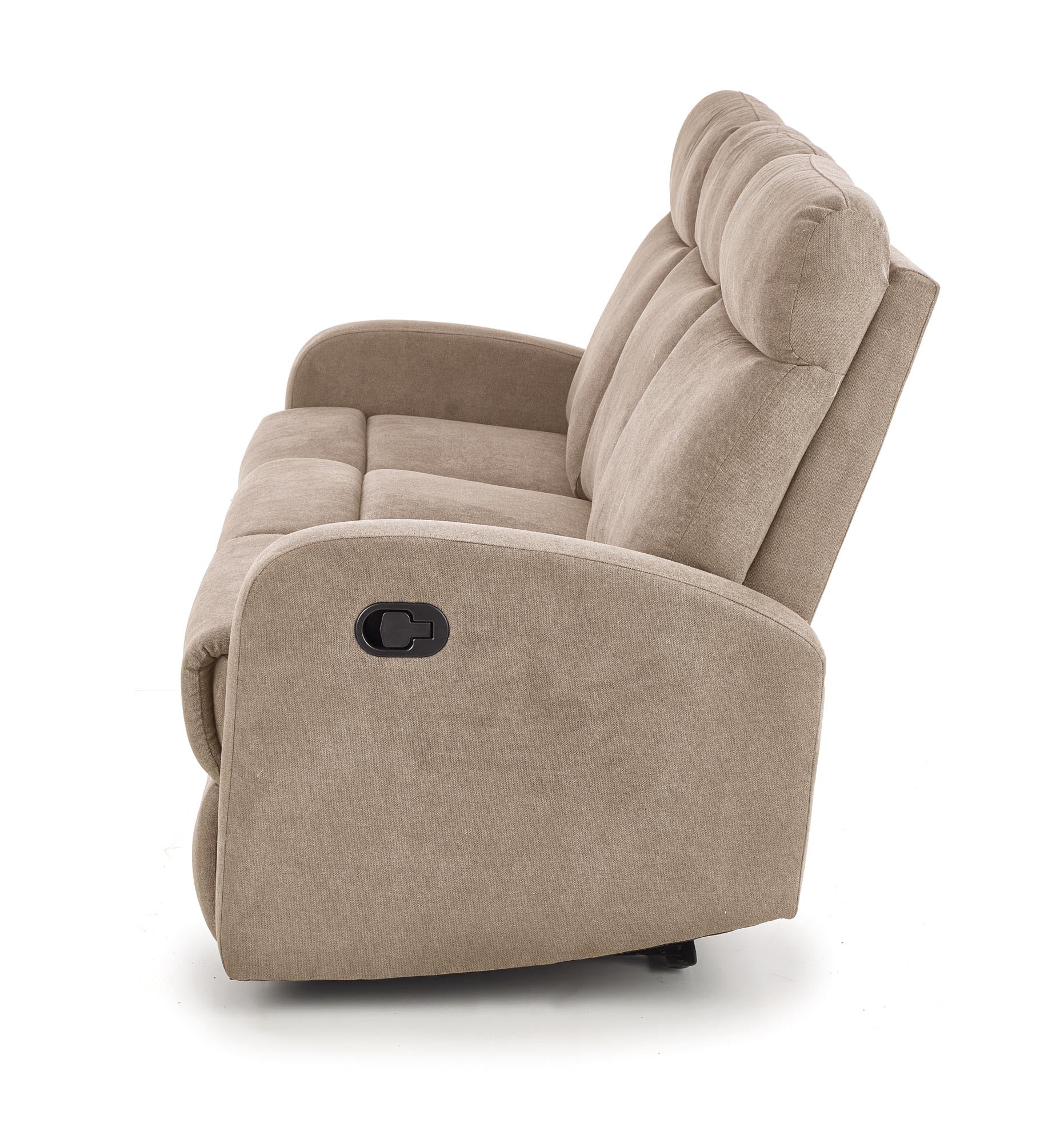 Sofa mit Relaxfunktion 3-Sitzer, aus Stoff Osmond 3S Beige (2)