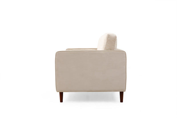 Sofa 2-Sitzer mit Samtstoff, Rome Beige (4)