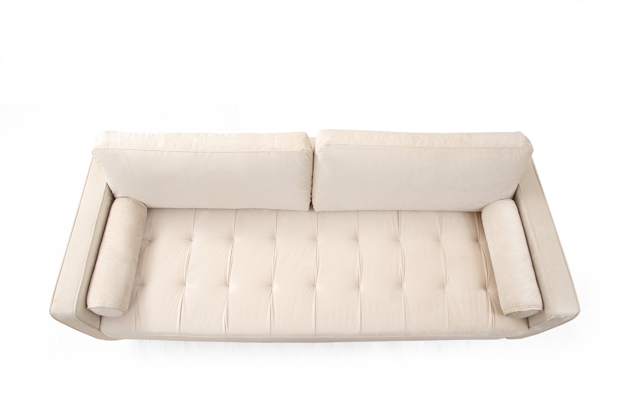 Sofa 3-Sitzer mit Samtstoff, Rome Beige (5)