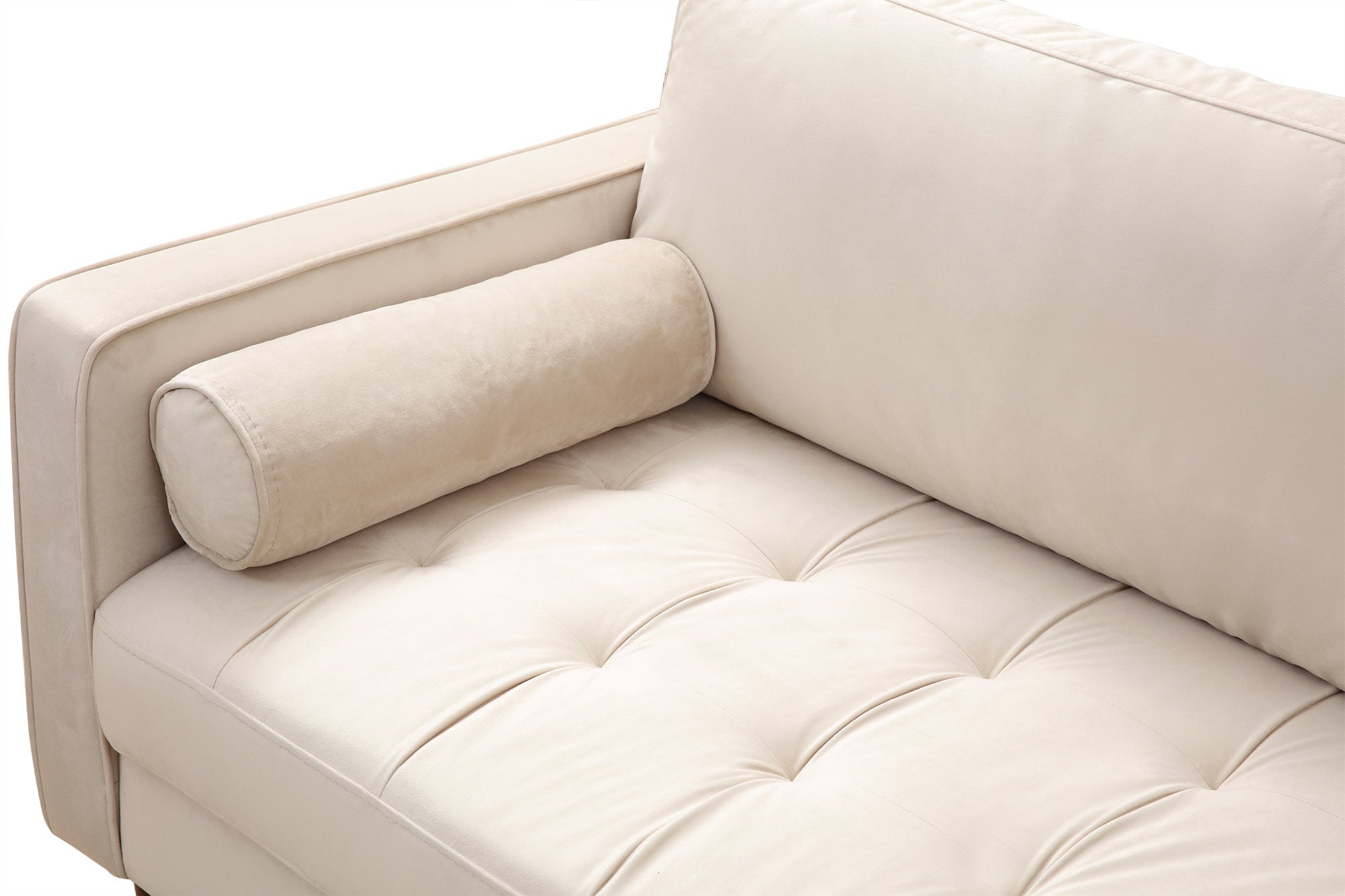 Sofa 3-Sitzer mit Samtstoff, Rome Beige (8)