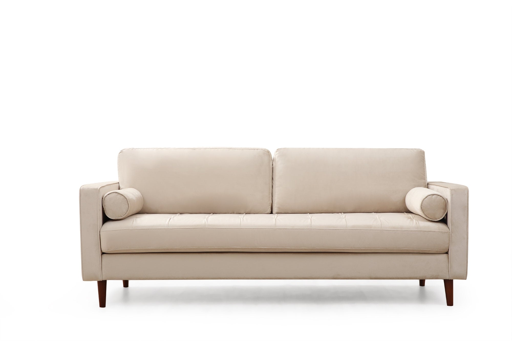 Sofa 3-Sitzer mit Samtstoff, Rome Beige (3)