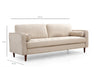 Sofa 3-Sitzer mit Samtstoff, Rome Beige (10)