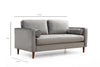 Sofa 2-Sitzer mit Samtstoff, Rome Grau (9)