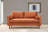 Sofa 2-Sitzer mit Samtstoff, Rome Orange