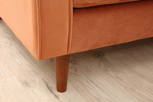 Sofa 2-Sitzer mit Samtstoff, Rome Orange (2)