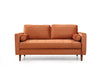 Sofa 2-Sitzer mit Samtstoff, Rome Orange (3)