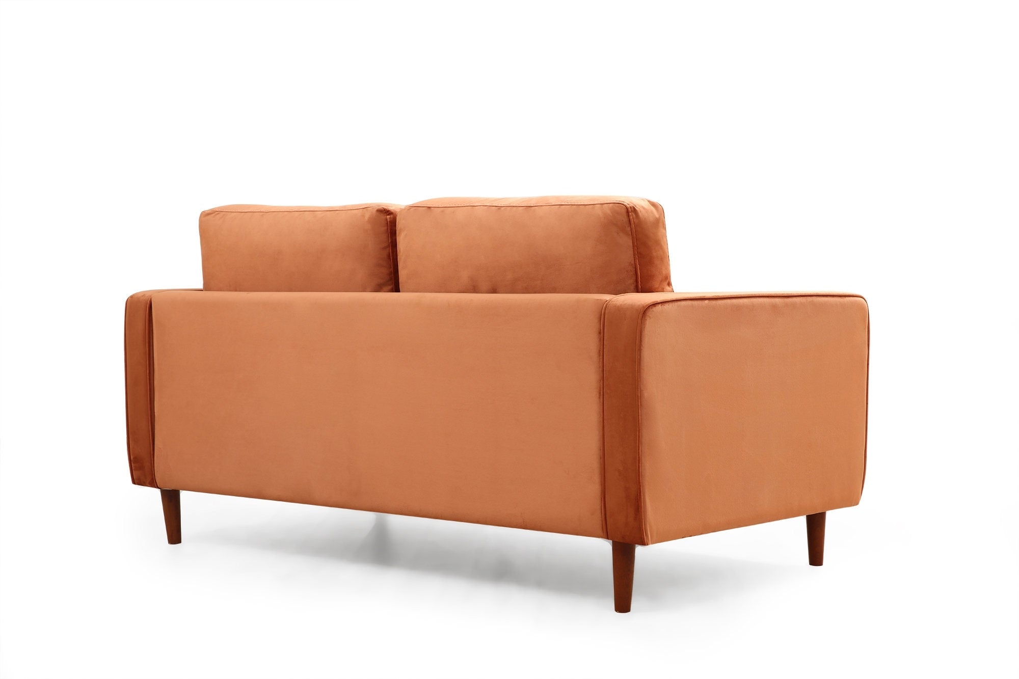 Sofa 2-Sitzer mit Samtstoff, Rome Orange (5)