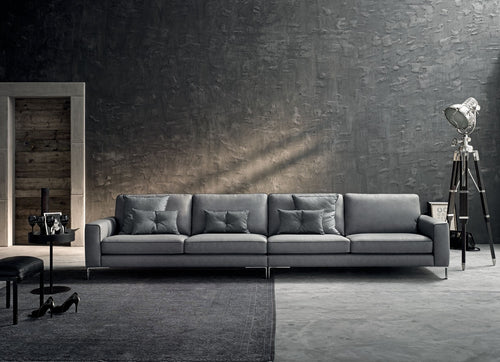 Sofa 4-Sitzer Russo Double Grau