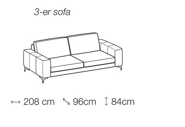 Sofa 3-Sitzer Russo Grau (7)