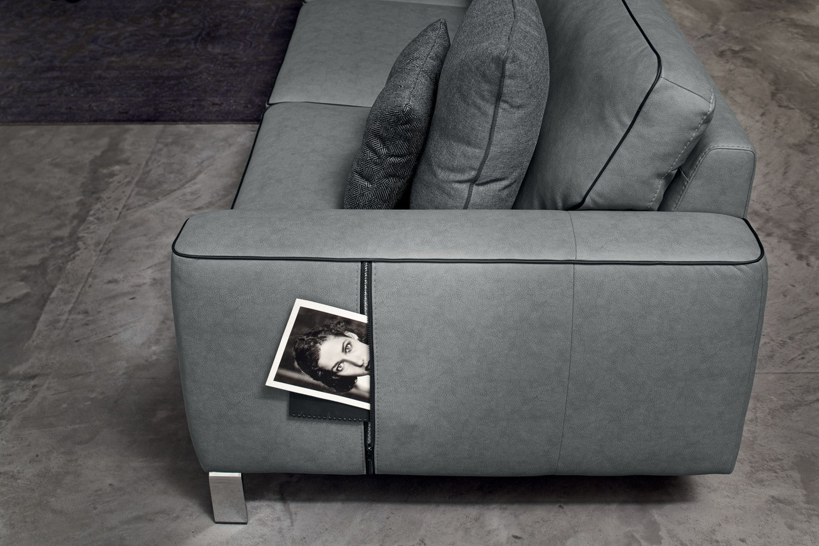 Sofa 3-Sitzer Russo Grau (2)