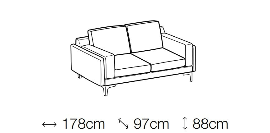 Sofa 2-Sitzer Teclis Grün (6)