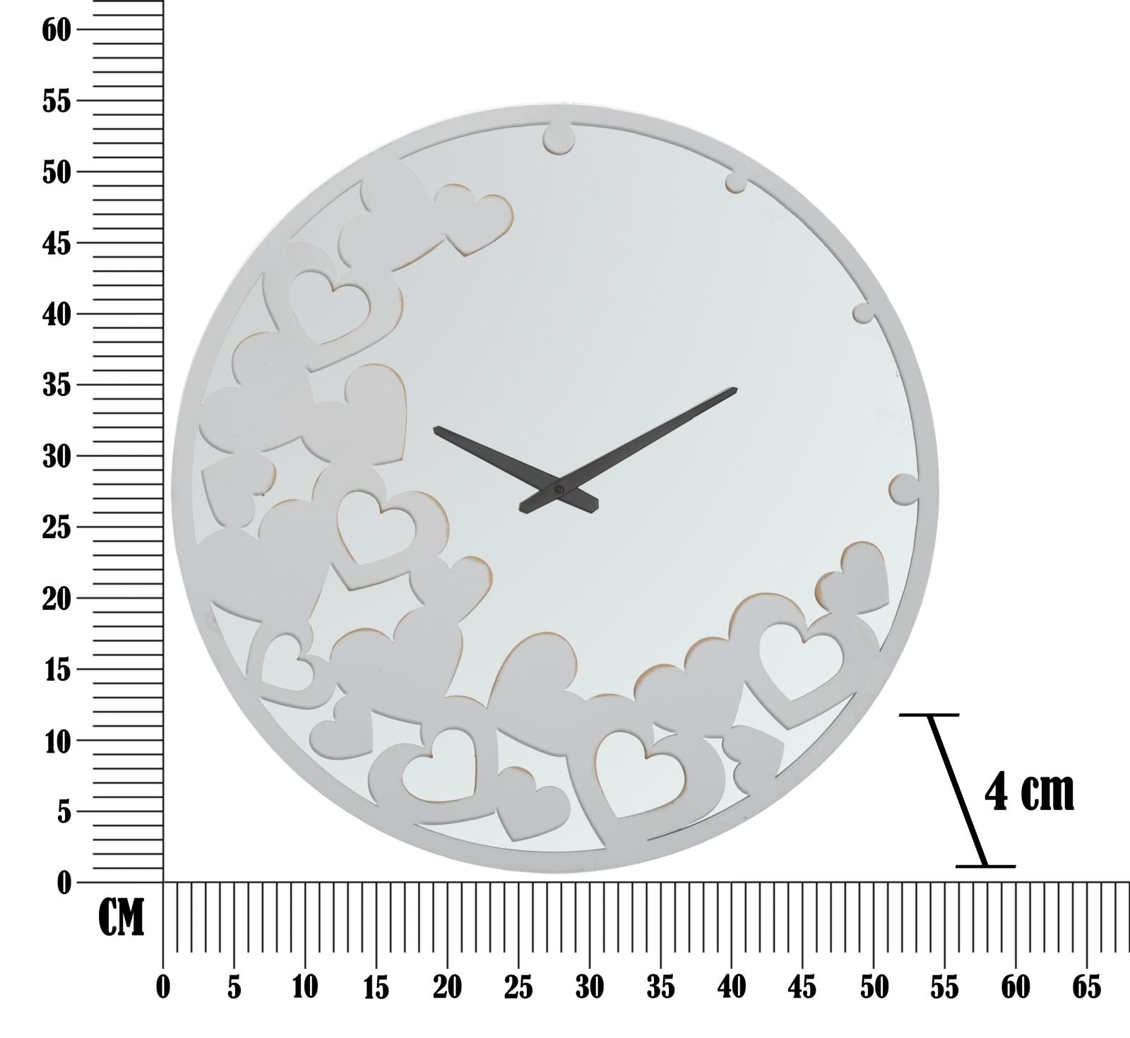 Wanduhre White Heart Weiß (5)