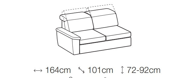 Ecksofa mit Chaiselongue Links, 4-Sitzer, Adelis Blau (7)