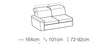 Ecksofa mit Chaiselongue Links, 4-Sitzer, Adelis Blau (7)