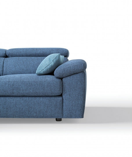 Ecksofa mit Chaiselongue Links, 4-Sitzer, Adelis Blau (4)