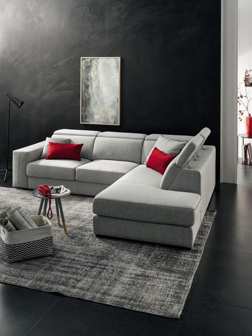 Ecksofa mit Chaiselongue Rechts, 4-Sitzer, Astoris Grau