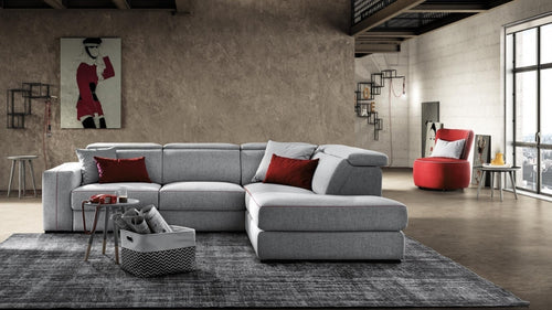 Ecksofa mit Chaiselongue Rechts, 4-Sitzer, Astoris Grau (1)