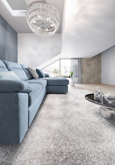 Ecksofa mit Chaiselongue Rechts, 4-Sitzer, Calig Blau (1)