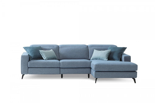 Ecksofa mit relaxfunktion mit Chaiselongue Rechts, 4-Sitzer, Chris Blau