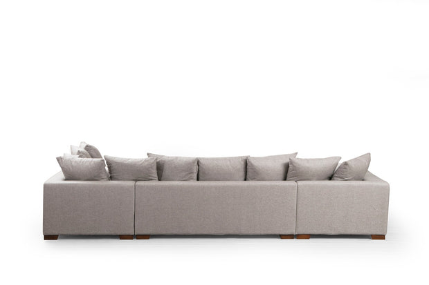 Ecksofa mit Chaiselongue Rechts, 6-Sitzer, aus Stoff, Colorado Cappuccino (4)