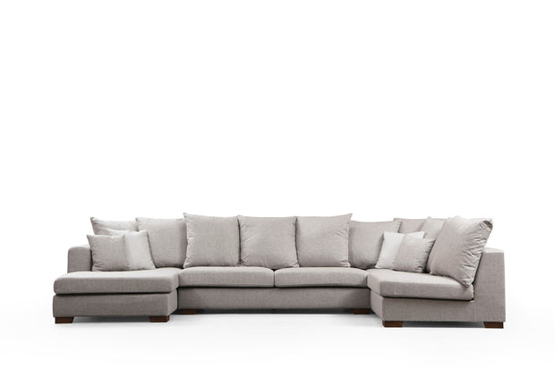 Ecksofa mit Chaiselongue Rechts, 6-Sitzer, aus Stoff, Colorado Cappuccino (3)