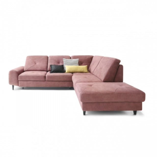 Ecksofa Schlaffunktion mit Chaiselongue Rechts, 4-Sitzer, Planet Rosa (1)