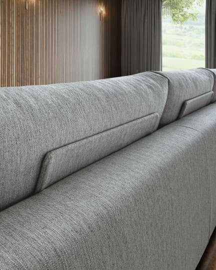 Ecksofa mit Chaiselongue Links, 4-Sitzer, Forster Grau (1)