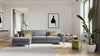 Ecksofa mit relaxfunktion mit Chaiselongue Links, 4-Sitzer, Gary Grau