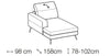 Ecksofa mit relaxfunktion mit Chaiselongue Links, 4-Sitzer, Gary Grau (4)