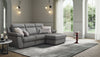 Ecksofa mit relaxfunktion mit Chaiselongue Rechts, 4-Sitzer, Hollister Grau