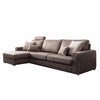 Ecksofa mit Chaiselongue Links, 4-Sitzer, Icardi Braun (3)