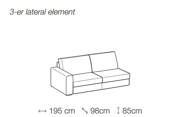 Ecksofa mit Chaiselongue Links, 4-Sitzer, Icardi Braun (5)