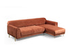 Ecksofa mit Chaiselongue Rechts, 3-Sitzer, aus Samtstoff, Image Rost (7)