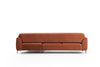 Ecksofa mit Chaiselongue Rechts, 3-Sitzer, aus Samtstoff, Image Rost (11)