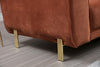 Ecksofa mit Chaiselongue Rechts, 3-Sitzer, aus Samtstoff, Image Rost (4)