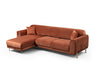 Ecksofa mit Chaiselongue Links, 3-Sitzer, aus Samtstoff, Image Rost (9)