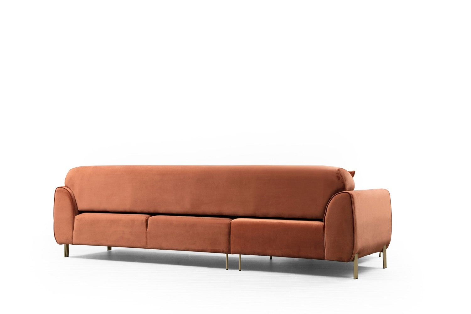 Ecksofa mit Chaiselongue Links, 3-Sitzer, aus Samtstoff, Image Rost (14)