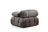 Ecksofa Modulares, 3-Sitzer, aus Samtstoff, Bubble Grau (3)